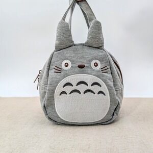 Totoro Pouch Lunch Bag Gray Fabric Mini Size Travel